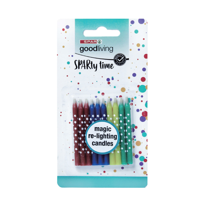 Bougies magiques étoiles à quatre couleurs