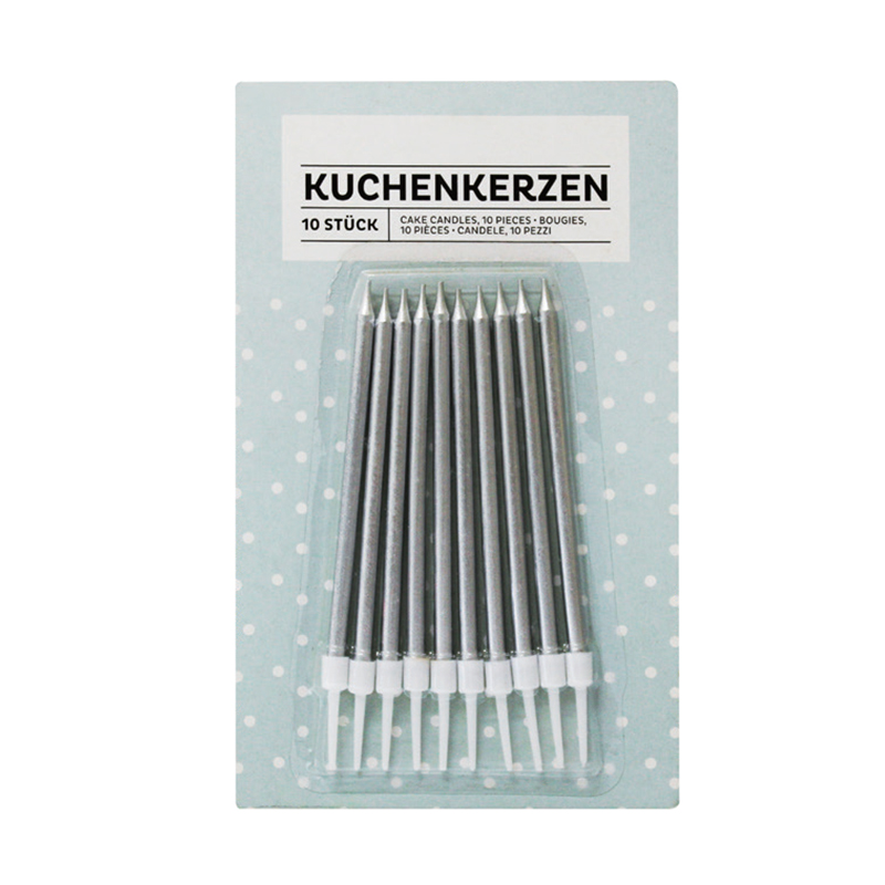 Bougies longues en argent