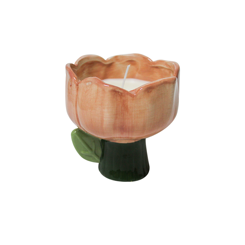 Bougie tasse d'aromathérapie tulipe